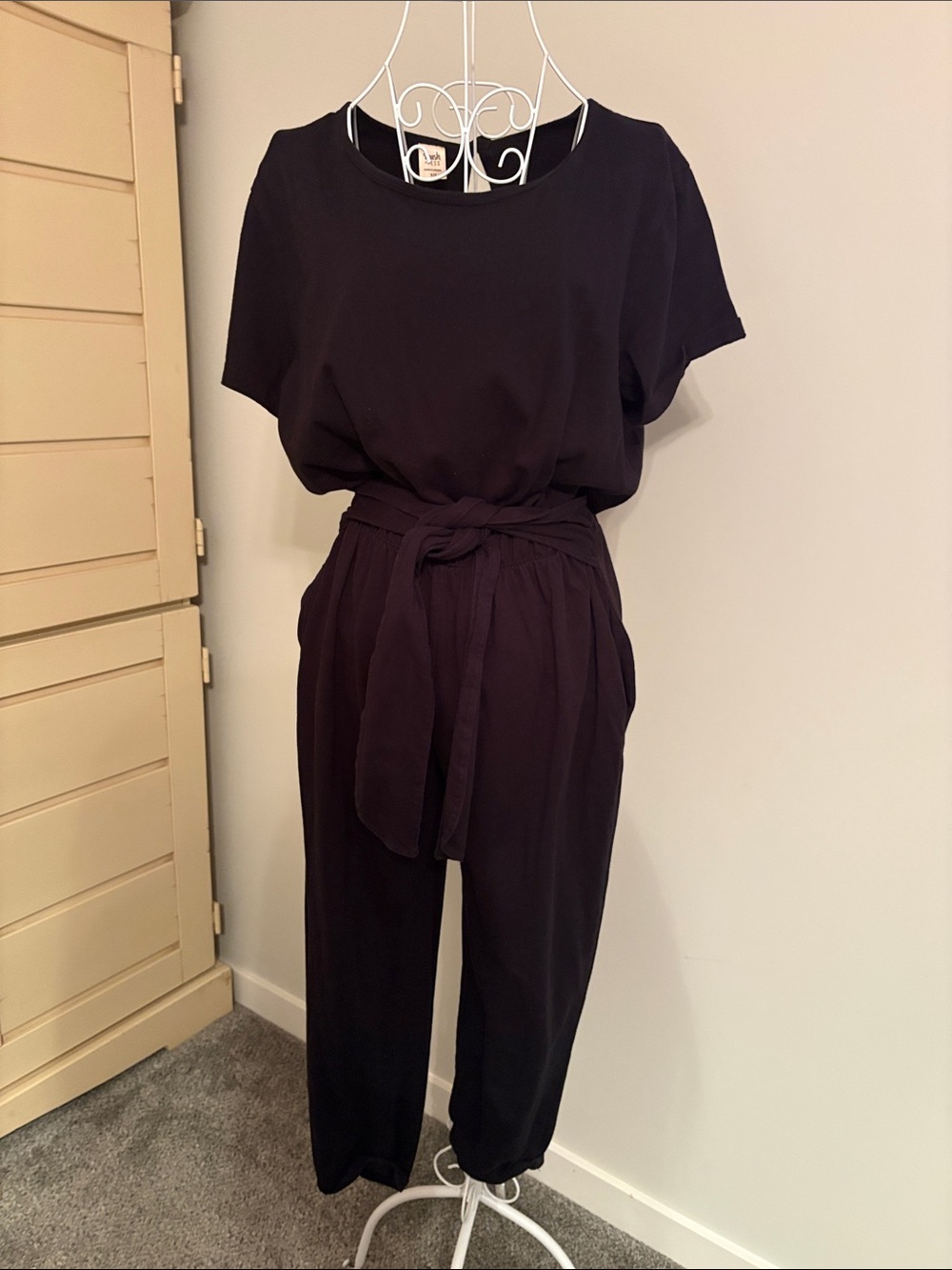 Women’s Black Belted Jumpsuit